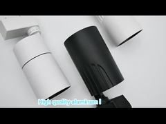 Aluminium + Plastic Black Surface Track Light Cob 24W Pembuangan Panas Cepat