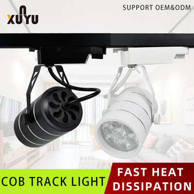 4000K 6500K LED Track Light Adjustable Spotlight Pembuangan Panas Cepat