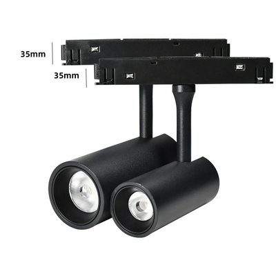 Lampu Track Terpasang di Permukaan Hitam 48v 20mm 35mm Pembuangan Panas Cepat