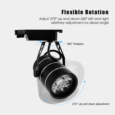 Lampu Track Komersial Tersembunyi / Terpasang di Permukaan Sorotan LED Latar Belakang Super Terang
