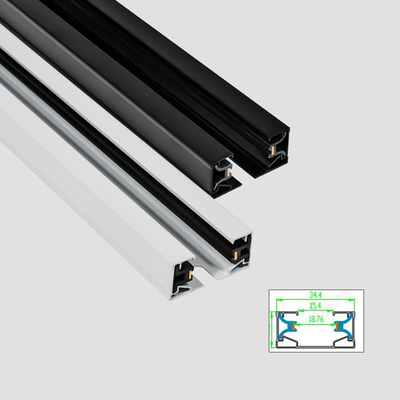 AC110-248V 2 Wire Flat Copper Spotlight Rail System Warna Hitam Putih