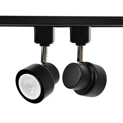 Sudut Dapat Disesuaikan Besi / Aluminium Mr16 Track Light Housing Kit Komersial