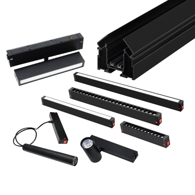 Magnetic Track Light Permukaan tertanam dipasang Rumah ruang tamu tanpa pencahayaan lampu utama