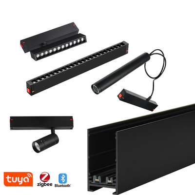 220V Magnetic Track Light Permukaan tertanam dipasang Rumah ruang tamu Kamar tidur tanpa pencahayaan lampu utama