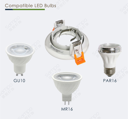 Mr16 G5.3 Gu10 Bulb Tersembunyi Downlight Housing Die Casting Aluminium Housing