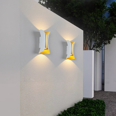 Pasir Hitam Cri80 6W Ip65 Tahan Air Atas Dan Bawah Lampu Dinding Led Luminous
