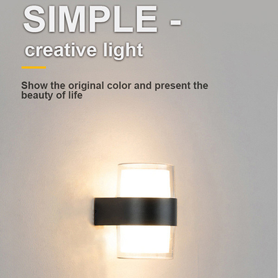 Led 10w Black Outdoor Wall Lantern One Piece Aluminium Lamp Body