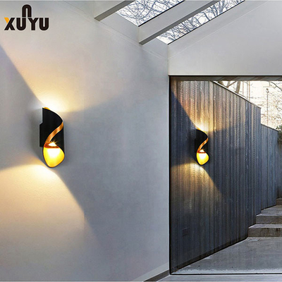 10W Courtyard Outdoor Wall Light Sconce 6000K Aluminium Glass