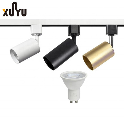 Adjustable 80LM/W Mr16 Track Light Fixtures 55*80mm Warna OEM