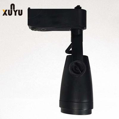 Aluminium GU10 Modern Track Lighting Rotasi Horizontal 360 Derajat
