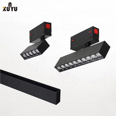 Black Folding Linear Magnetic Led Track Light System 7W / 10W