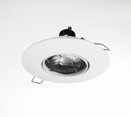 Aluminium Indoor Mr16 Downlight Housing Ruang Tamu Round Recessed Downlight Housing