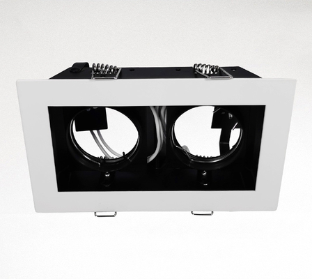 Recessed Downlight Mr16 LED Housing Double Head Untuk Kantor / Gudang