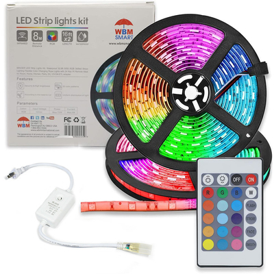 Tegangan Tinggi 220V Rainbow Smart LED Strip Light RGB Fleksibel Led Light Bar