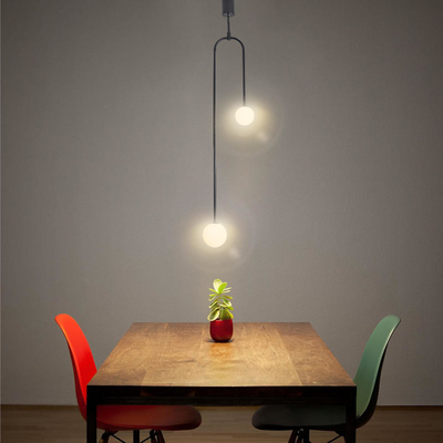Lampu Liontin LED Kepala Ganda 250mm Lampu Liontin Langit-langit 90lm/w