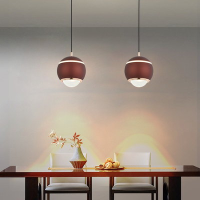 7W Led Glass Pendant Light Lampu Langit-langit Kaca Bulat Bulat
