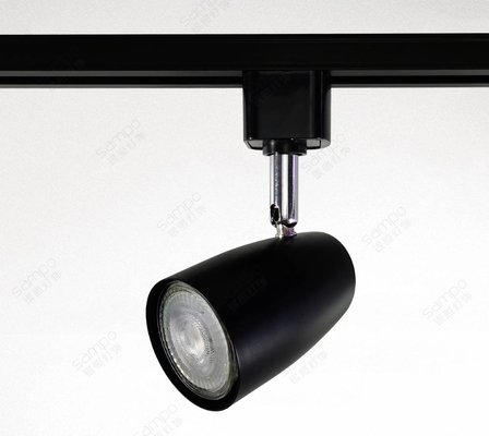 Bahan Besi ABS Opsional Perlengkapan Lampu Track Gu10 MR16 Perlengkapan Pencahayaan Track yang Dapat Disesuaikan