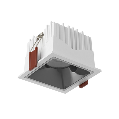 Putih Hitam Persegi COB Pencahayaan Dimmable Pembuangan Panas Downlight Tersembunyi