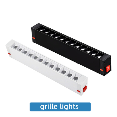 9w 18w LED Magnetic Track Light Tanpa Bingkai Lampu Grille Tersembunyi Untuk Ruang Tamu