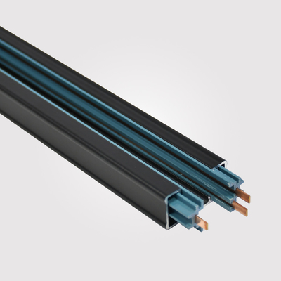 Aluminium Inti Tembaga Hitam Tebal Led Track Rail Surface Mounted Three Wire
