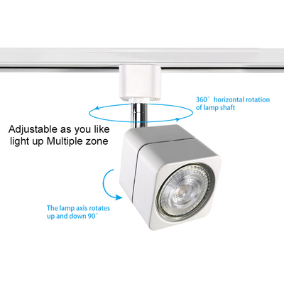 Komersial Black White Track Light Toko Pakaian Rumah 6W 10w Square Spotlight