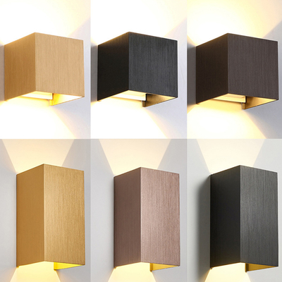 3000k Double Head Up And Down Luminous Wall Lamp Aluminium Brushed