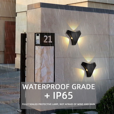 Creative Triangle Hotel Outdoor Garden Wall Light 9w Tahan Air