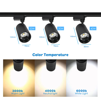 Permukaan Mounted Angle Cob Led Track Light CRI Tinggi