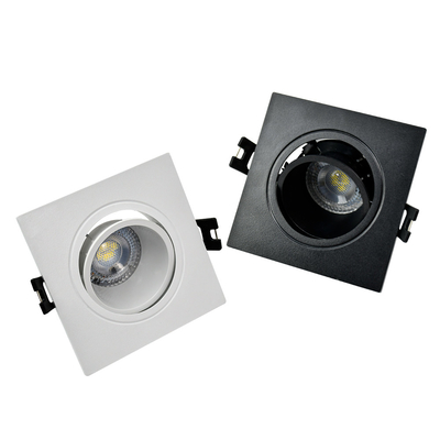 GU10 / Mr16 Recessed Downlight Housing Bahan PC Untuk Supermarket Spotlight Downlight