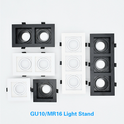 Tersembunyi 1 Kepala/2 Kepala/3 Kepala Mr16 LED Housing Lampu Komersial Kit