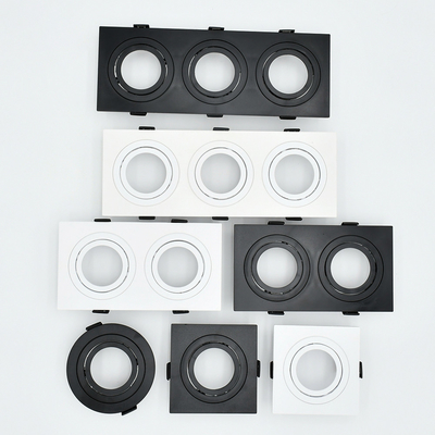 Persegi/Bulat Tersembunyi Mr16 Downlight Housing GU10 Downlight Fitting