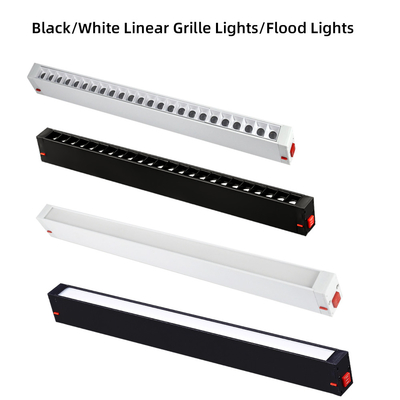 220V Linear Magnetic LED Track Light Peredupan Tertanam / Terpasang di Permukaan