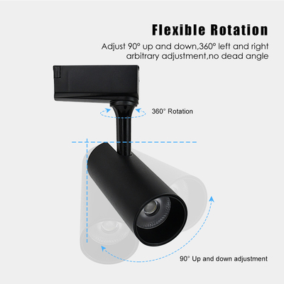 2 Wire 3 Wire LED Track Light Shopping Mall Menyoroti Proyek COB LED Spotlight