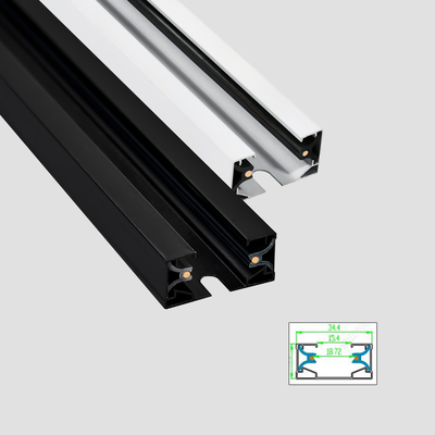 2 Wire Clothing Store Spotlight Rail Track Aluminium Menebal
