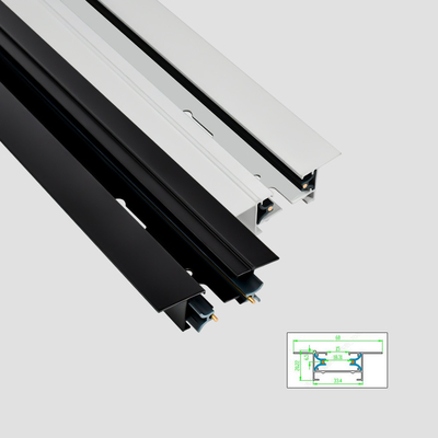 2 Kawat Tertanam Semua Rel Track Aluminium Inti Tembaga Hitam Putih