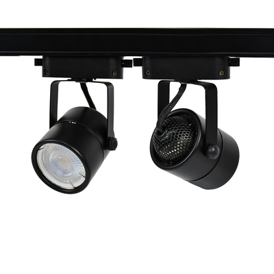 Cup Lampu Sumber Cahaya yang Dapat Diganti Mr16 / Gu10 Track Light Housing Sudut Dapat Disesuaikan