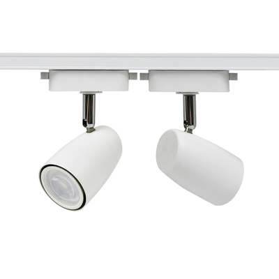 Lampu Sorot Track GU10 Warna Putih Aluminium Murni, Perumahan Lampu Track G5.3