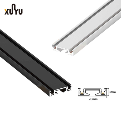 Aluminium Hitam Putih Magnetic Track Rail Ultra Thin Surface Dipasang