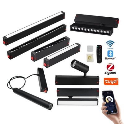 Ce Tuya Smart Manufacturer 220V Magnetic Track Lampu Sistem Trade Track Lighting Dengan Kontaktor Magnetic