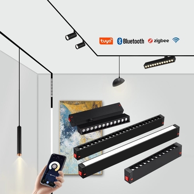 220V tegangan tinggi lampu trek magnetik tertanam Tidak ada lampu utama pencahayaan