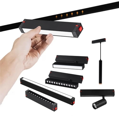 220V LED Magnetic Track Kamar tamu tersembunyi Rumah tanpa pencahayaan lampu utama