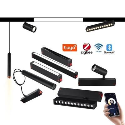 Intelligent Dimming dan Color Adjustment ruang tamu lampu trek magnetik