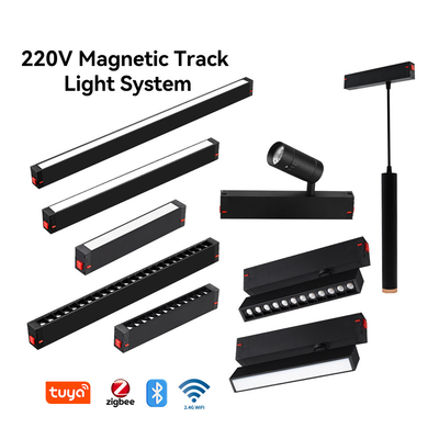 Tegangan Tinggi Magnetic Track Lipat Grille Light COB OSRAM Chip Track Light