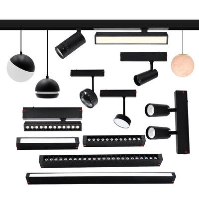 220V Intelijen Magnetic Suction Tanpa Lampu Utama Tersembunyi Track Light Line Light Spotlight